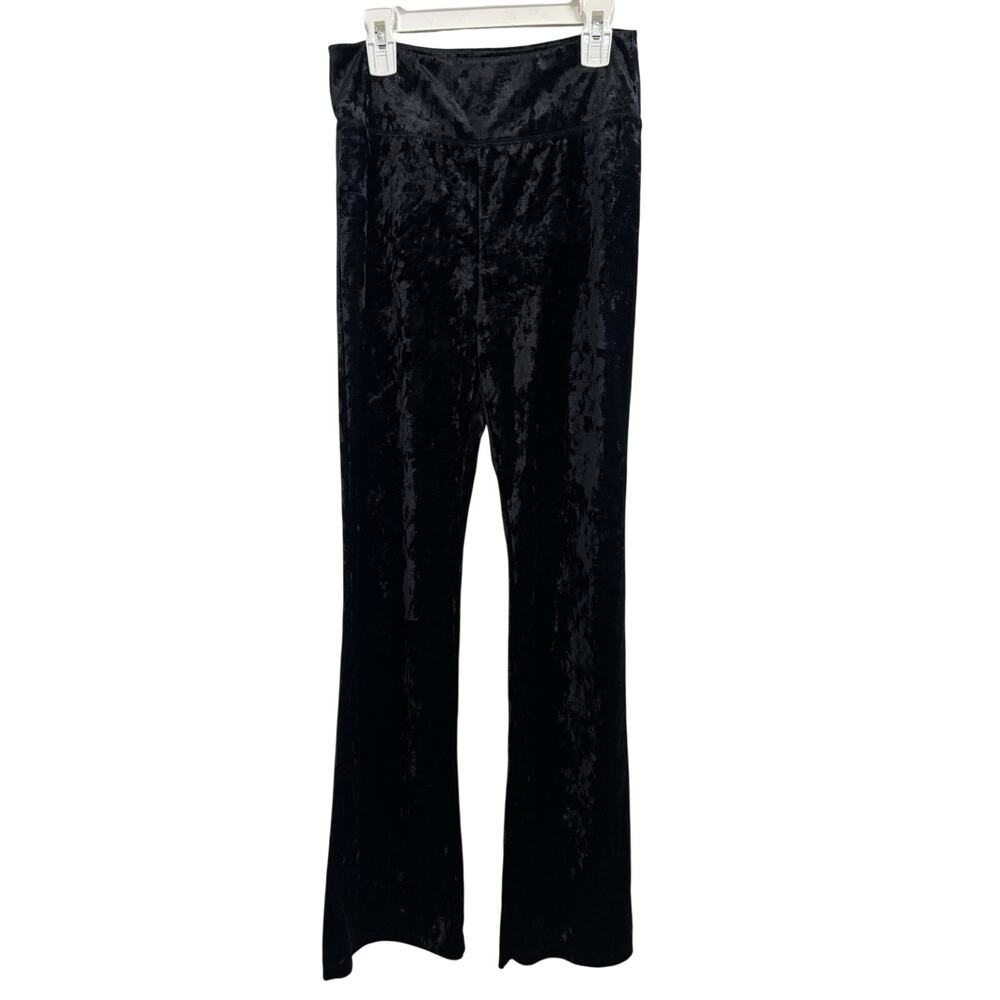 BP Crushed Velvet Black Flare Pull On Pants Size XS Dark Fairy Whimsigoth Punk
